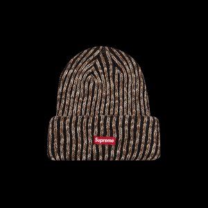 Supreme Rainbow Knit Loose Gauge Beanie DK Brown NWT